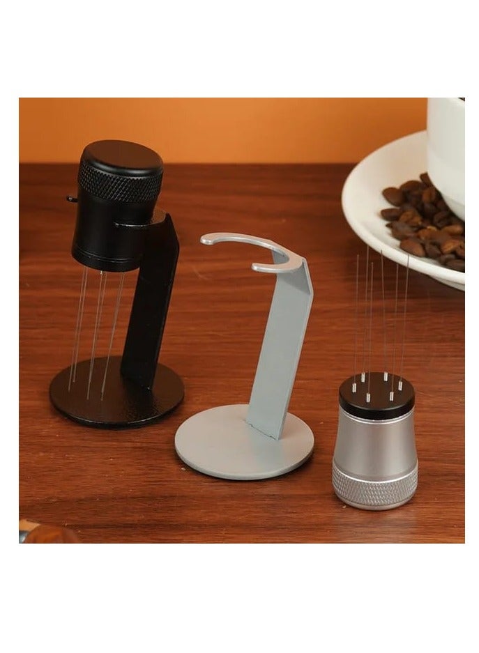 Liying WDT Tool Espresso Distribution Tool with Stand, Magnetic Coffee Stirrer, Extra Needle Set for Barista Accessories (Grey) - Image 3