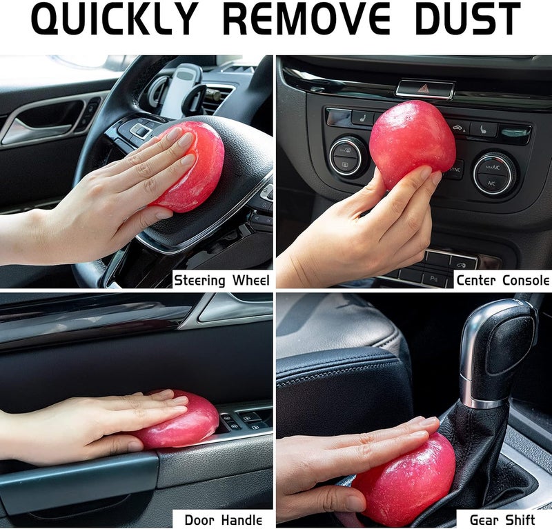 TICARVE Car Cleaning Gel Detailing Putty Car Putty Auto Detailing Tools Car Interior Cleaner Cleaning Slime Car Accessories Keyboard Cleaner Rose/NT WT: 5.6 oz (160 gr) Wide daily application - Image 3