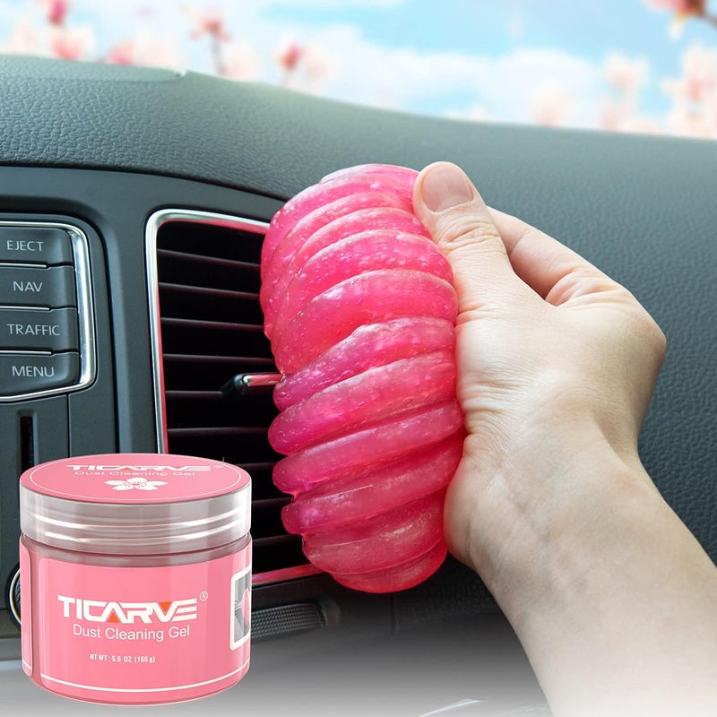 TICARVE Car Cleaning Gel Detailing Putty Car Putty Auto Detailing Tools Car Interior Cleaner Cleaning Slime Car Accessories Keyboard Cleaner Rose/NT WT: 5.6 oz (160 gr) Wide daily application - Image 1