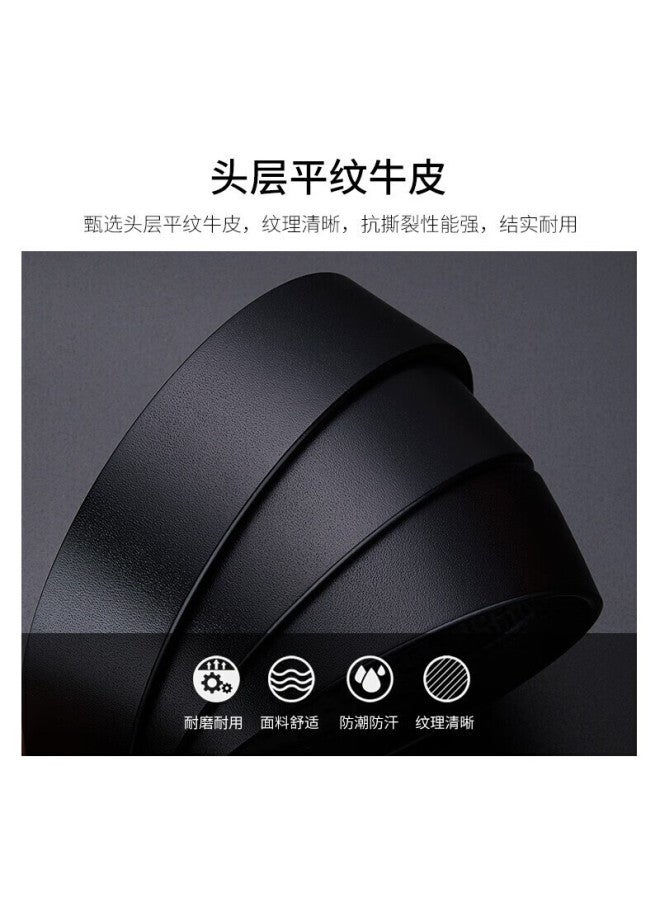 American Bison Leather Belt Men's Automatic Buckle Business Belt Top Layer Cowhide Gift Box Birthday Gift For Boyfriend - Image 1