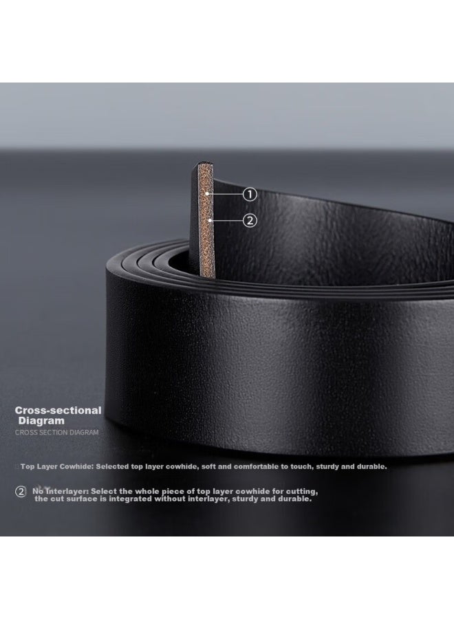 American Bison Leather Belt Men's Automatic Buckle Business Belt Top Layer Cowhide Gift Box Birthday Gift For Boyfriend - Image 2