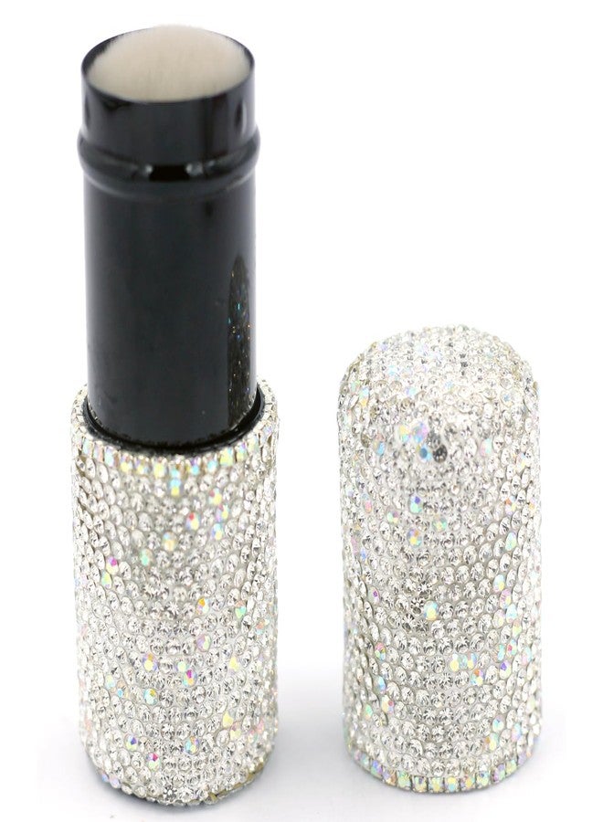 Bestbling Bling Rhinstones Retractable Brush for Face Makeup & Foundation for Liquid, Cream and Powder Face Makeup (Silver) - Image 2