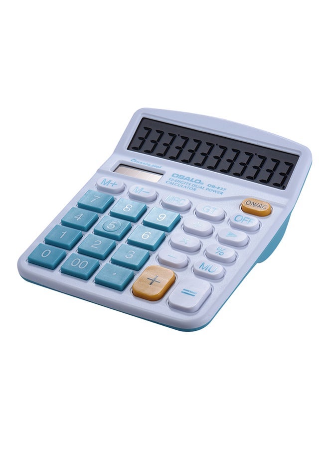 OSALO 12-Digit Dual Power Basic Calculator Blue - Image 3