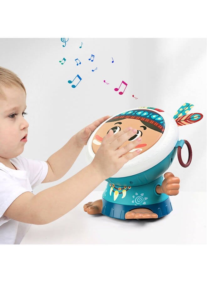 Two Musical Hand Drums for Children Aged 0 to 1 Year: Educational Toys to Develop Skills