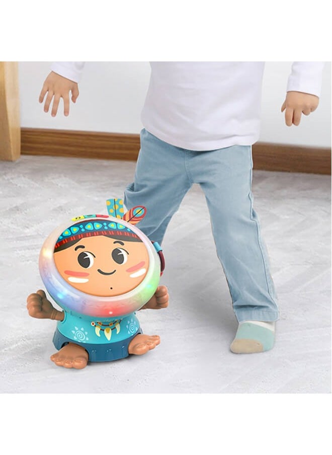Two Musical Hand Drums for Children Aged 0 to 1 Year: Educational Toys to Develop Skills