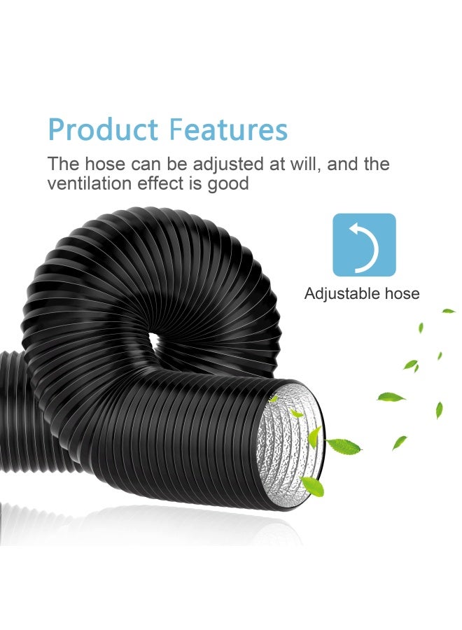 Dryer Vent Hose 4  Insulated Flexible Duct 16Ft With 2 Duct Clamps Heavy-Duty Three Layer Protection For Hvac Ventilation Duct Fan Systems  - Image 3