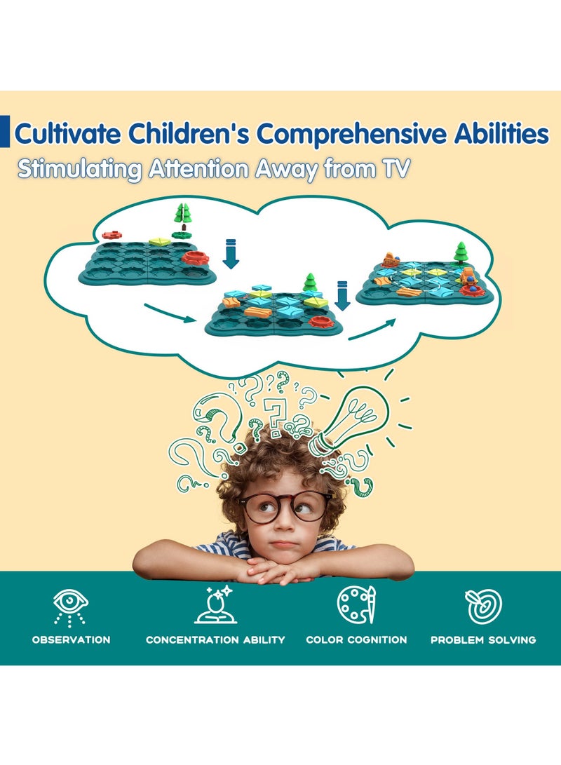 Kids Toys STEM Board Games, Smart Logical Road Builder Brain Teasers Puzzles Games for 3 to 4 5 6 7 Year Old Boys Girls, Educational Montessori Xmas Gifts Ages 3-5 4-8 Preschool Classroom Learning - Image 4