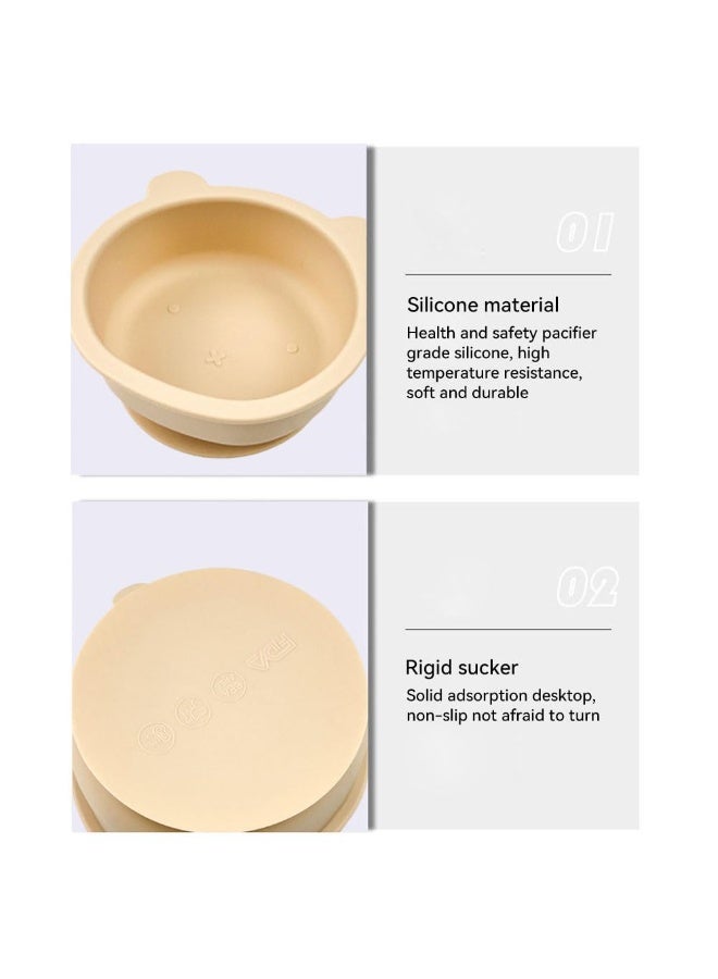 JZS Baby Bowls with Spoons, 2 Sets Silicone Suction Bowls BPA Free Leak-Proof Stay Put Food Bowl for Babies Kids Toddlers Dishwasher Microwave Safe - Image 3