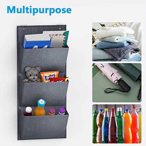 Yocice Wall Mounted Hanging Organizer 2Pack,Shoes Rack/Can Store 6Pairs of Plus-Size Sneakers,Also Stores Boots.with Sticky Hanging Mounts, Shoes Holder,Door Shoe Hangers (SM08-Gray-2) - Image 4