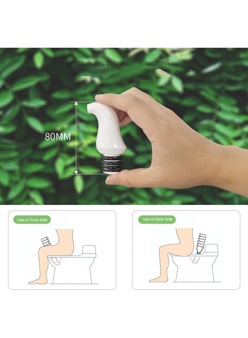 TYCOM Portable Travel Bidet Sprayer FAUCET Handheld Bidet Sprayer for Travel Camping Personal Hygiene Compatible with Any Bottle White. - Image 5