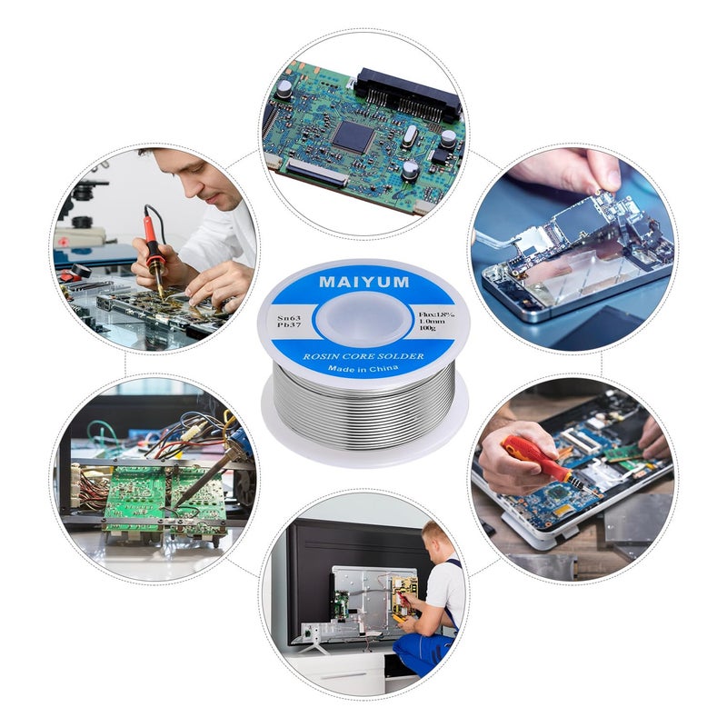 MAIYUM 63-37 Tin Lead Rosin Core Solder Wire for Electrical Soldering (0.8mm 50g) - Image 4