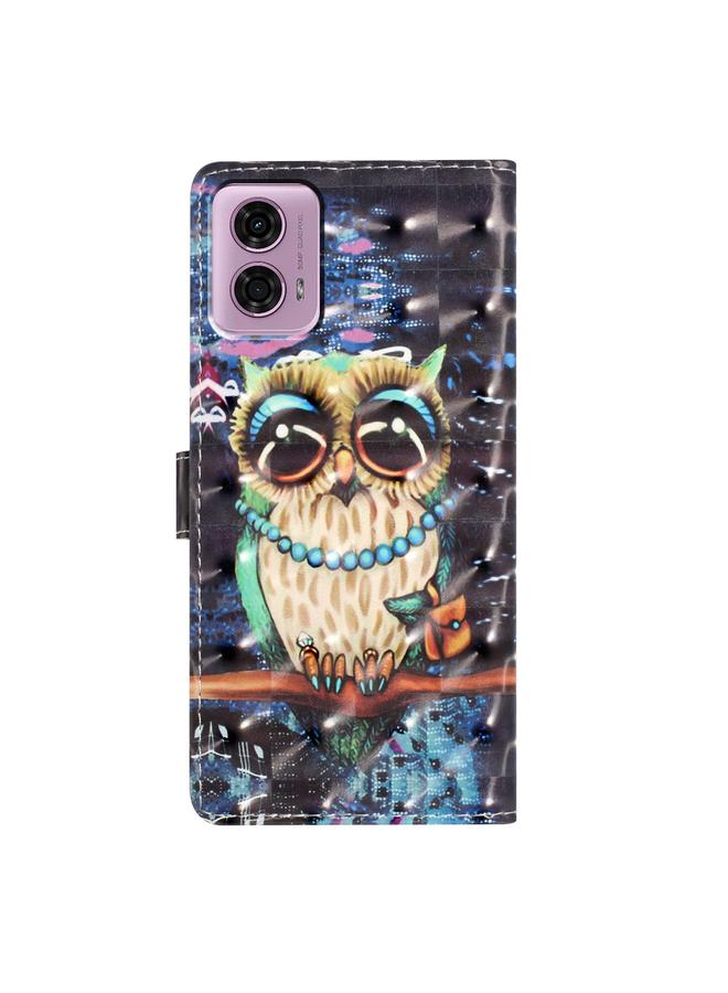 اس-توب جراب هاتف موتورولا موتو جي 24 من الجلد بنمط ثلاثي الأبعاد - Image 3