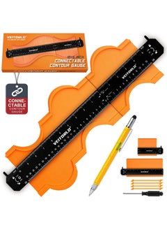 VEITORLD VEITORLD Connectable Contour Gauge(10+5 Inch), Christmas Unique Gifts for Men Dad Husband Him, Cool Stocking Stuffers for Men, Profile Duplicator with Lock, Anniversary Birthday ldea for Carpenter  - Image 1