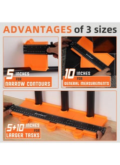 VEITORLD VEITORLD Connectable Contour Gauge(10+5 Inch), Christmas Unique Gifts for Men Dad Husband Him, Cool Stocking Stuffers for Men, Profile Duplicator with Lock, Anniversary Birthday ldea for Carpenter  - Image 2
