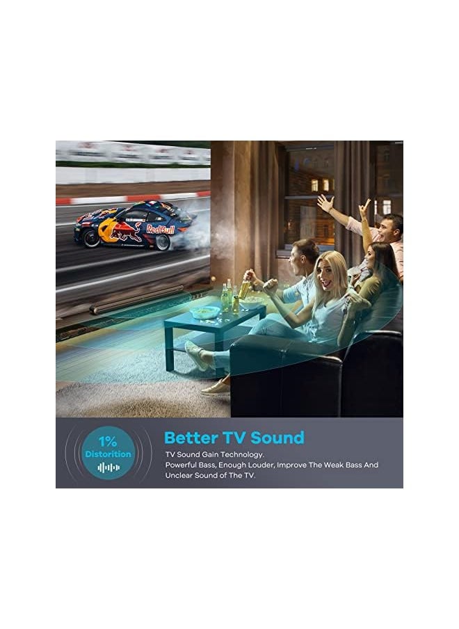 Zaboon - Heymell 150W Soundbar, Sound Bar With Built-In Subwoofer,3D Surround Sound System,Clear Voice Soundbar For Tv, Bluetooth Soundbar Hdmi Arc Optical Coaxial, Include Hdmi Cable - Image 1