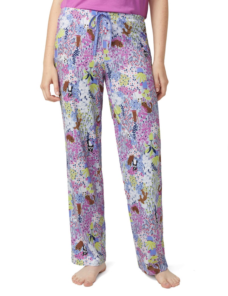 HUE Women's Sleep and Lounge Pajama Separates, Late Summer & Fall Collection, Skyway Garden - Sleep Pant, X-Large - Image 1