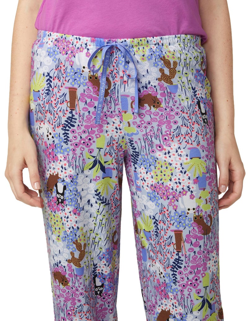 HUE Women's Sleep and Lounge Pajama Separates, Late Summer & Fall Collection, Skyway Garden - Sleep Pant, X-Large - Image 3
