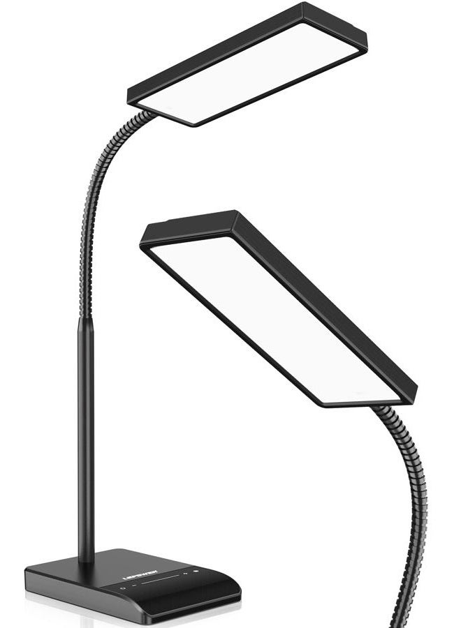LEPOWER Desk Lamp, 800LM LED for Home Office, 12W Reading for Desk, Eye-Caring Light, Touch Table Gooseneck Lamp, 50 Lighting Modes, Bright for Bedroom, Study (Black) - Image 1