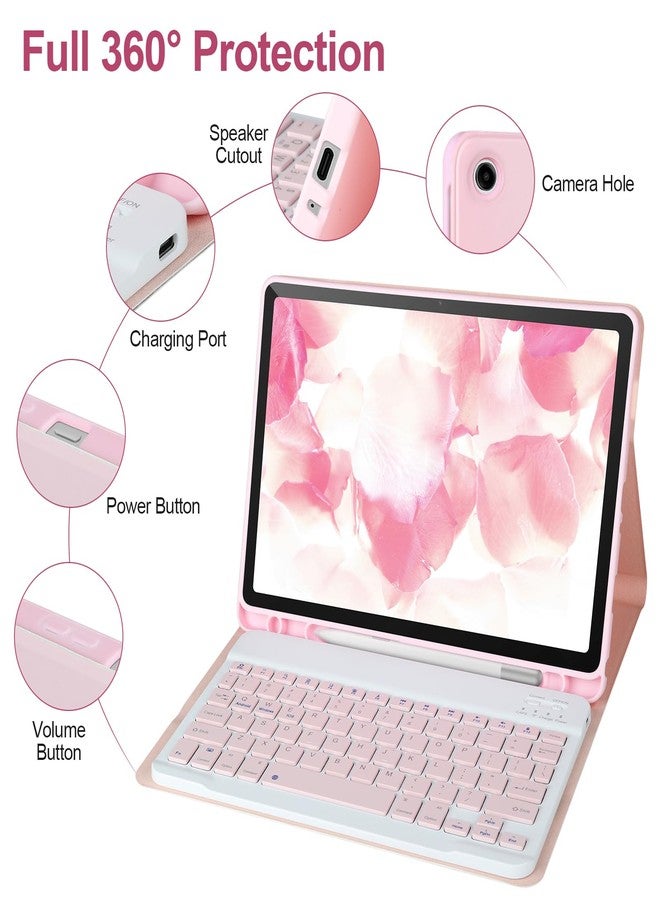 APHBZGE Keyboard Case for Samsung Galaxy Tab A9 Plus/A9+ 5G 11 Inch 2023 Model (SM-X210/X216/X218), Cover with Keyboard Magnetically with Detachable Wireless Bluetooth Keyboard, Pink - Image 4