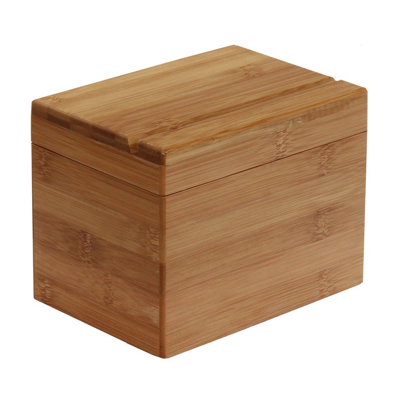 Oceanstar Bamboo Recipe Box with Divider Natural 680 W x 490 D x 510 H