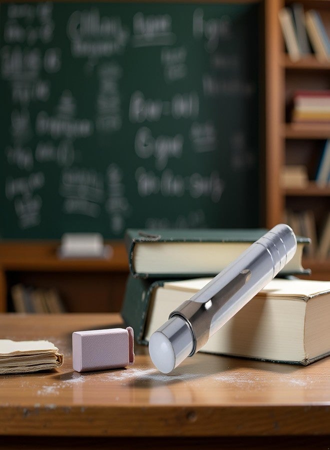 WsjiaboFux حامل طباشير من سبائك الألومنيوم الفضية من WsjiaboFux، قطعة واحدة، مواد تعليمية، أدوات كتابة وتصحيح، طباشير مدرسي - Image 5