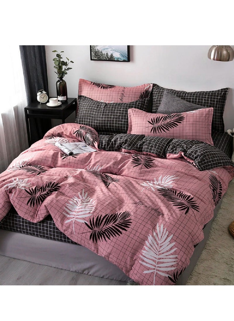 Sharpdo - 4-Piece Bedding Set Sheet set Comforter Set Luxurious Cotton and Soft Microfiber with 1 Duvet/Quilt Cover And 1 Flat sheet And 2 Pillowcases King 2.2m bed (220*240cm) - Image 1