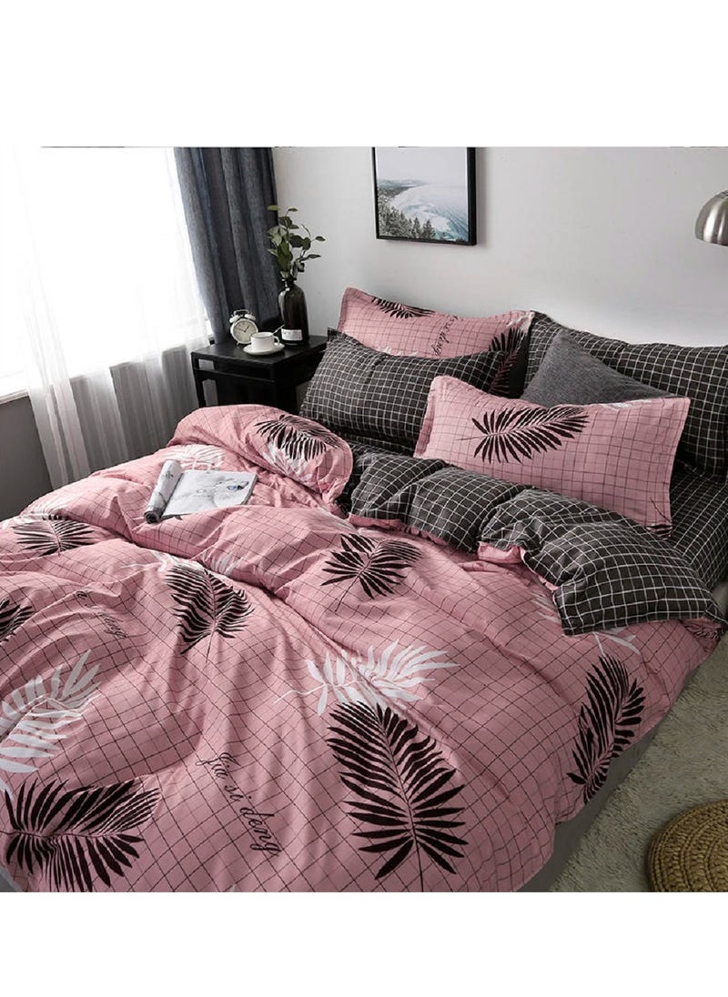 Sharpdo - 4-Piece Bedding Set Sheet set Comforter Set Luxurious Cotton and Soft Microfiber with 1 Duvet/Quilt Cover And 1 Flat sheet And 2 Pillowcases King 2.2m bed (220*240cm) - Image 1