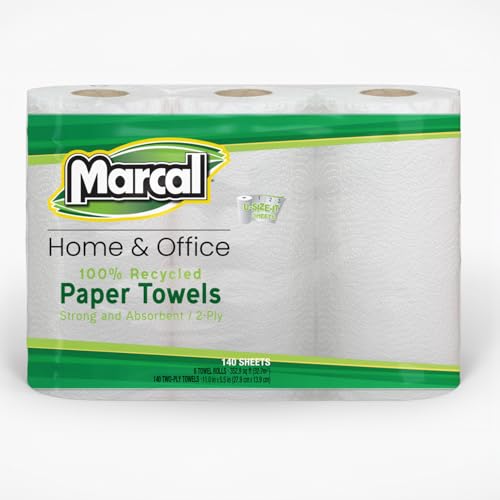 Marcal(R) Select-A-Size Maxi Roll Towels, 140 Sheets (Pack of 6),White - Image 1
