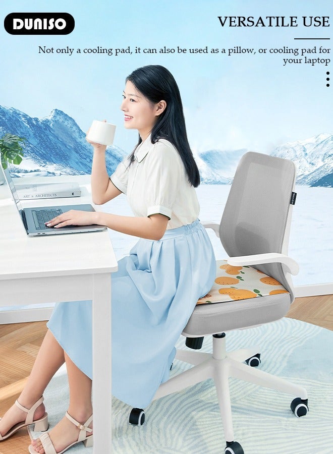 DUNISO Cooling Seat Cushion, Portable Car seat Cushion, Gel Ice Pad for Summer Cooling Device, Office Chair Gel Seat Cushion, Comfortable Ice Silk Cushion for Home Office - Image 3