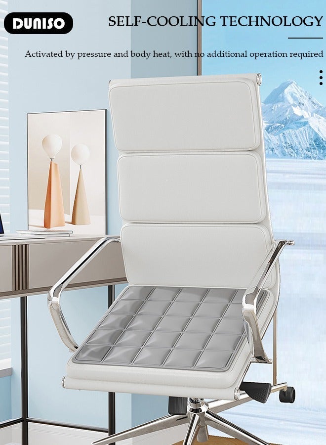 DUNISO Cooling Seat Cushion, Portable Car seat Cushion, Gel Ice Pad for Summer Cooling Device, Office Chair Gel Seat Cushion, Comfortable Ice Silk Cushion for Home Office - Image 5