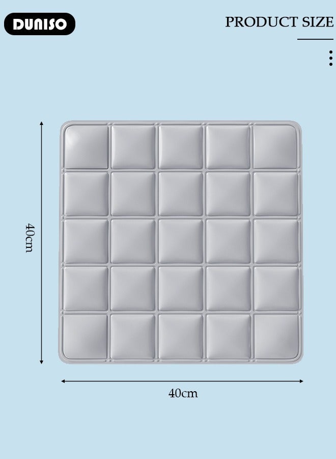 DUNISO Cooling Seat Cushion, Portable Car seat Cushion, Gel Ice Pad for Summer Cooling Device, Office Chair Gel Seat Cushion, Comfortable Ice Silk Cushion for Home Office - Image 4