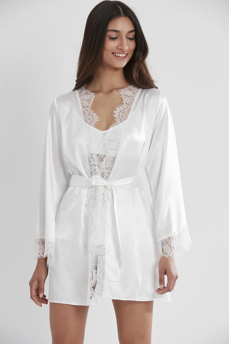 بيير كاردان Satin Lace 3-Piece Shorts & Combi & Dressing Gown 2490