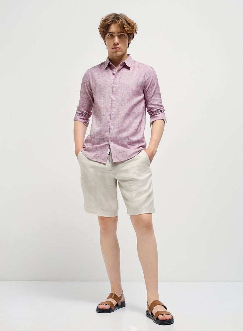 THE BEAR HOUSE Shirt for Men | Slim Fit, Long Sleeve, Casual or Formal Button-Down | Soft, Breathable Fabric for Work, Everyday, & All-Season Wear in Stylish - Image 3