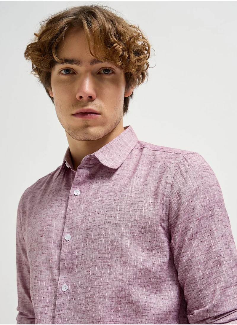 ذا بير هاوس Cotton Shirt for Men | Slim Fit, Long Sleeve, Casual or Formal Button-Down | Soft, Breathable Fabric for Work, Everyday, & All-Season Wear in Stylish