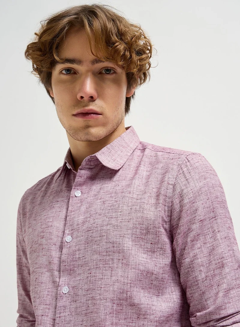 THE BEAR HOUSE Shirt for Men | Slim Fit, Long Sleeve, Casual or Formal Button-Down | Soft, Breathable Fabric for Work, Everyday, & All-Season Wear in Stylish