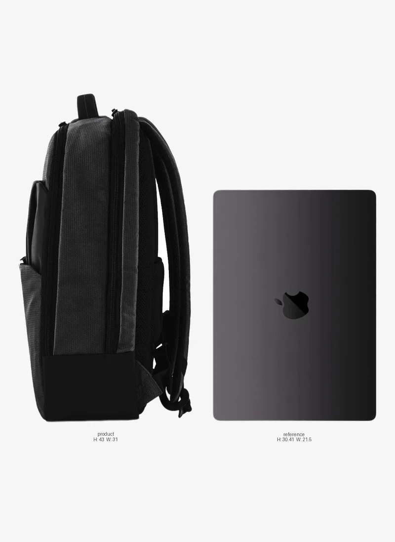 Samsonite Tech-It 15.6" Laptop Backpack, Polyester, Black|Smart Sleeve|Key Hanger|Laptop Compartment|Tablet Compartment|Inner Mesh Pocket - 3 Years International Warranty