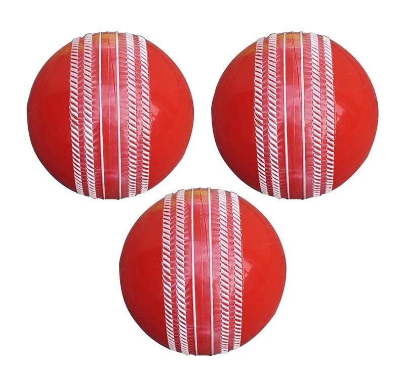 IFOLDUP Rubber Synthetic Cricket Ball I10 Cricket Synthetic Ball, Best Practice Poly Hard Balls for Indoor and Outdoor Training (BOLDRUBBERBAL RED3) - Image 1