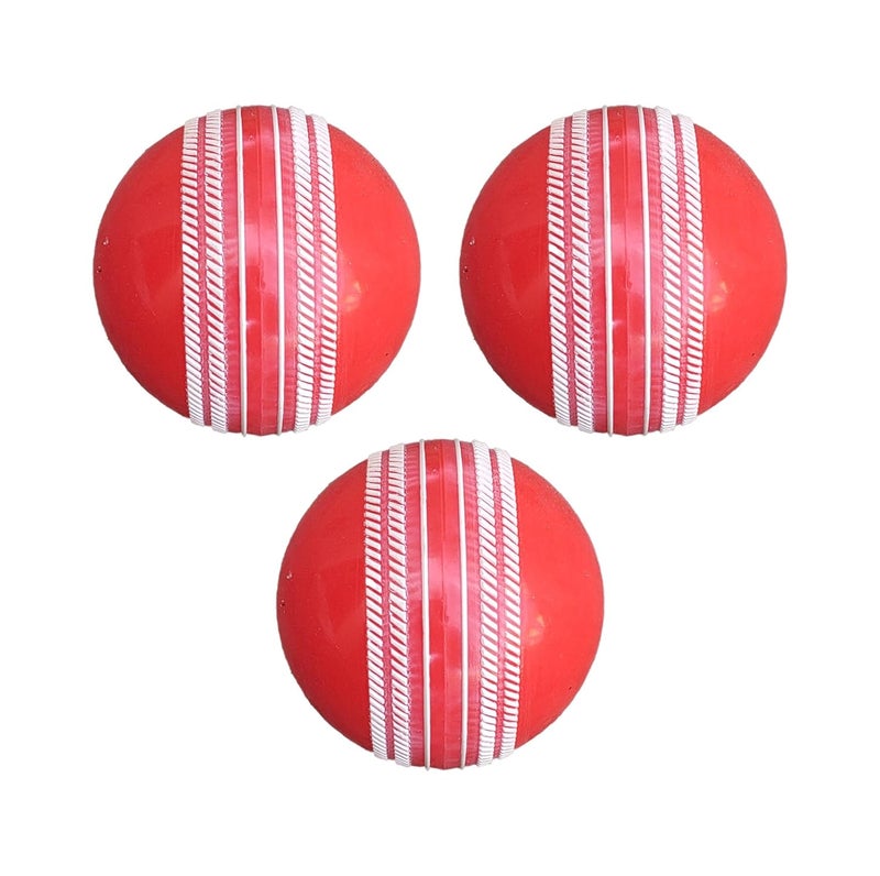 IFOLDUP Rubber Synthetic Cricket Ball I10 Cricket Synthetic Ball, Best Practice Poly Hard Balls for Indoor and Outdoor Training (BOLDRUBBERBAL RED3) - Image 2