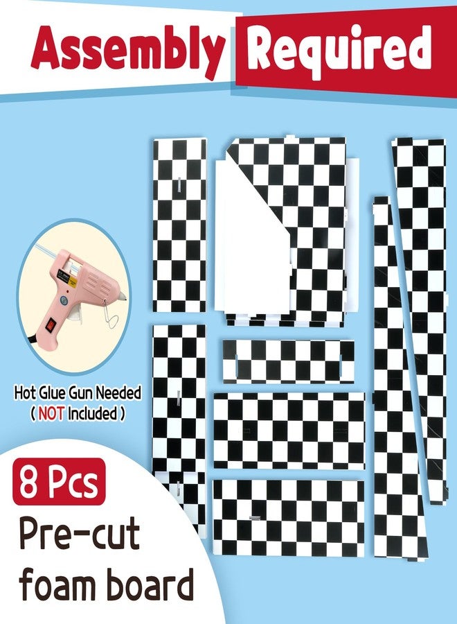 imprsv Marquee Numbers Race Car Birthday-Decorations: 3ft Large Fast One Party Decor Boy First 1st 12th Big Light Up Cardboard Number 1 - Image 3