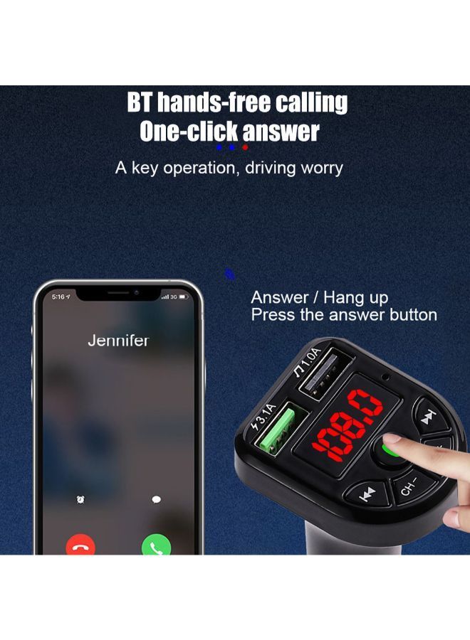 NIBEMINENT Multifunctional Bluetooth Phone Charger With FM Modulator - Image 4