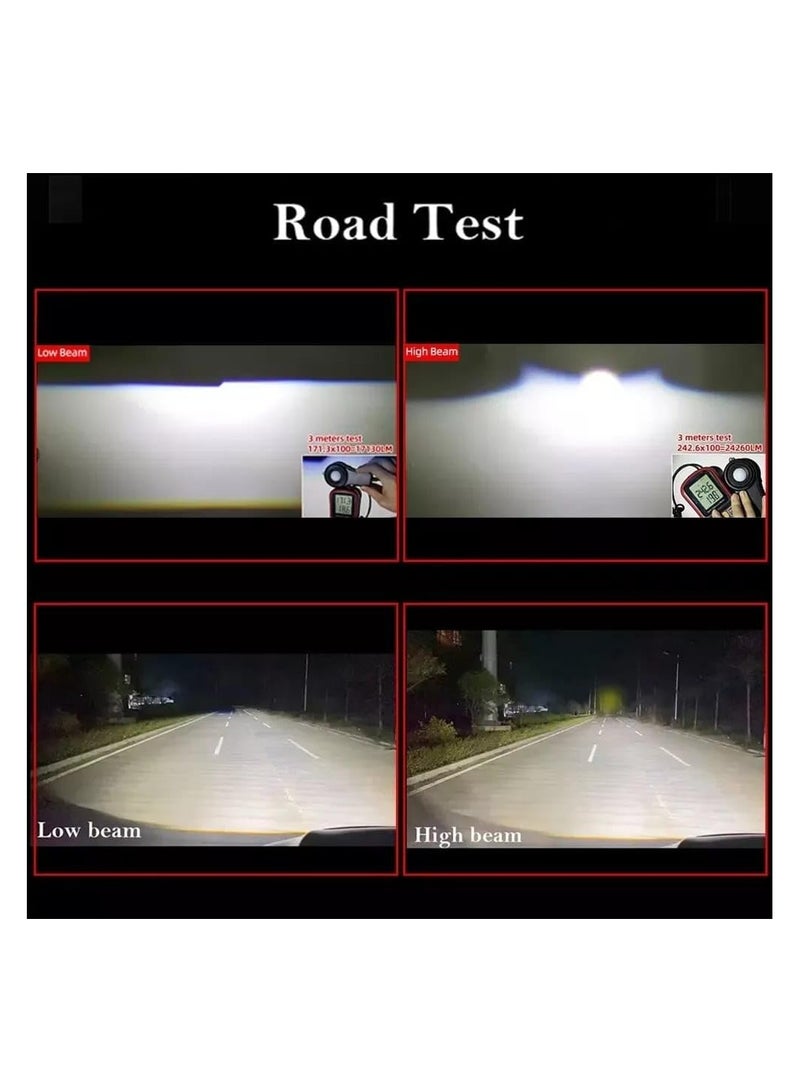 SHEZA STAR عدسات مصابيح السيارة 120 واط بلس-3 عدسات بروجيكتور LED بحجم 3 بوصة لمصابيح السيارة 6000K لمبة أوتوماتيكية 30000LM مجموعات تعديل مصابيح عدسة مفرغة - Image 5