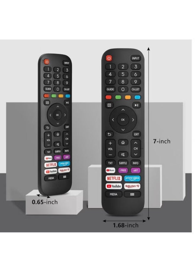 Smart TV Remote Control with Netflix, YouTube & Prime Video, Universal Replacement for VIDAA TV, New Upgraded Infrared Remote Control | WIDGETS MSTRIX - Image 1