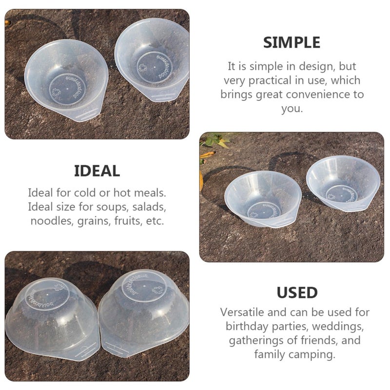 4 Piece Mini Plastic Outdoor Bowls Small Food Serving Set Portable Lightweight Camping Dinnerware - Image 4