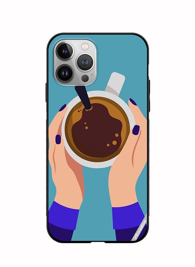 VR CREATIVE Protective Case Cover For Apple iPhone 12 Pro Max Female Hands Holding Cup Of Coffee Design Multicolour - Image 1
