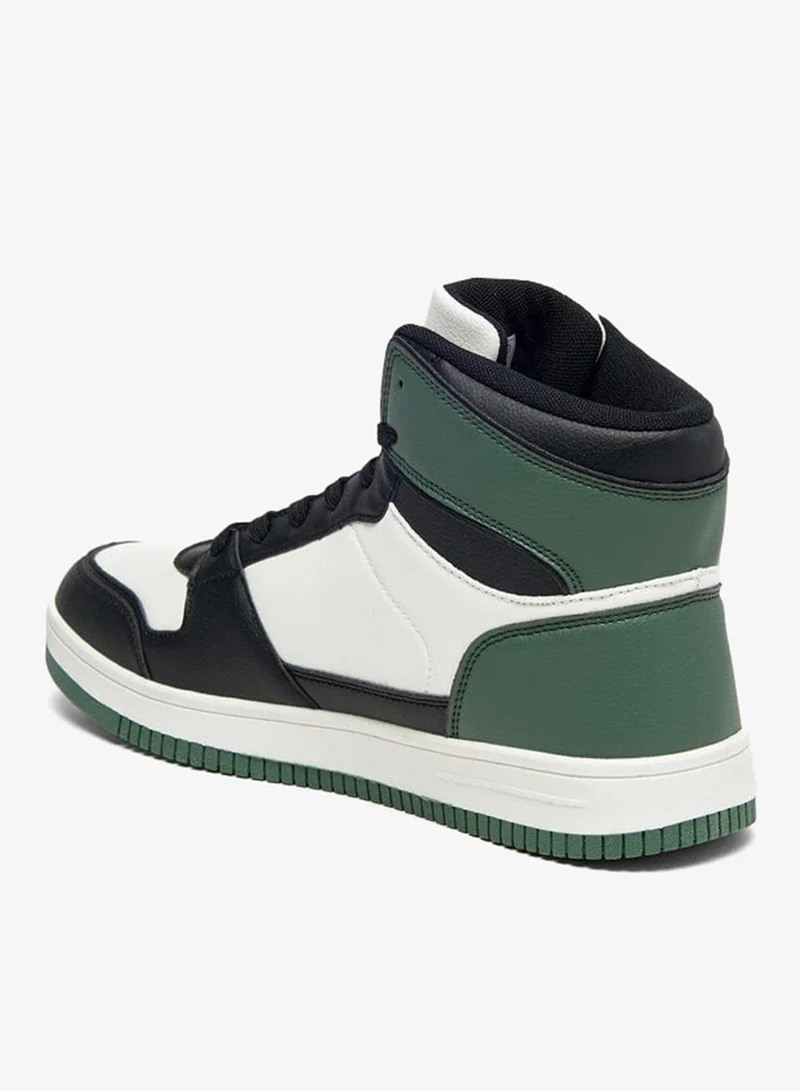 Kappa Men's Panelled High Top Lace-Up Sneakers