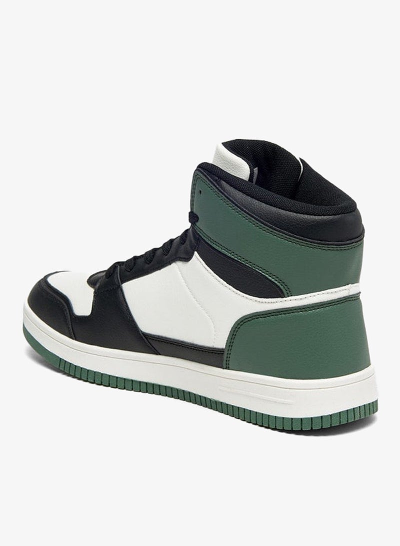 Kappa Men's Panelled High Top Lace-Up Sneakers - Image 2