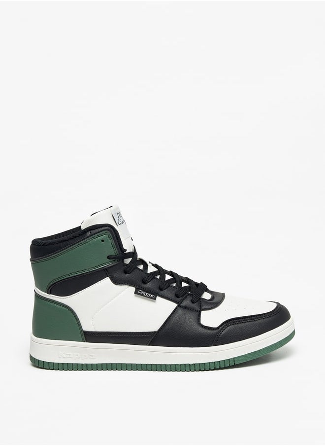 Kappa Men's Panelled High Top Lace-Up Sneakers  - Image 3