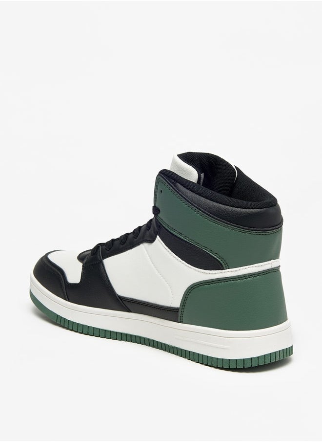 Kappa Men's Panelled High Top Lace-Up Sneakers  - Image 2