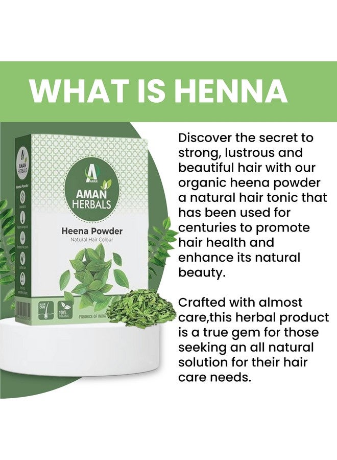 100% Natural Organic Henna/Mehndi Powder For Hair Colour And Growth Pack Of 100 Gm By Aman Herbals
