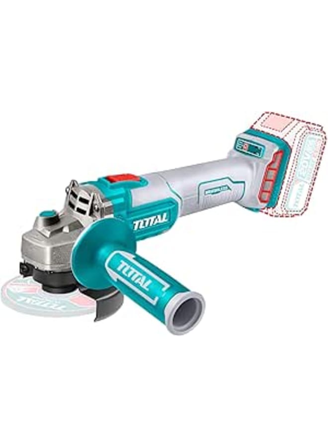 Total Tools - 20 V P20S Battery Angle Grinder, Radial with 115 mm Disc, Brushless Motor, No Battery or Discs, Wireless
